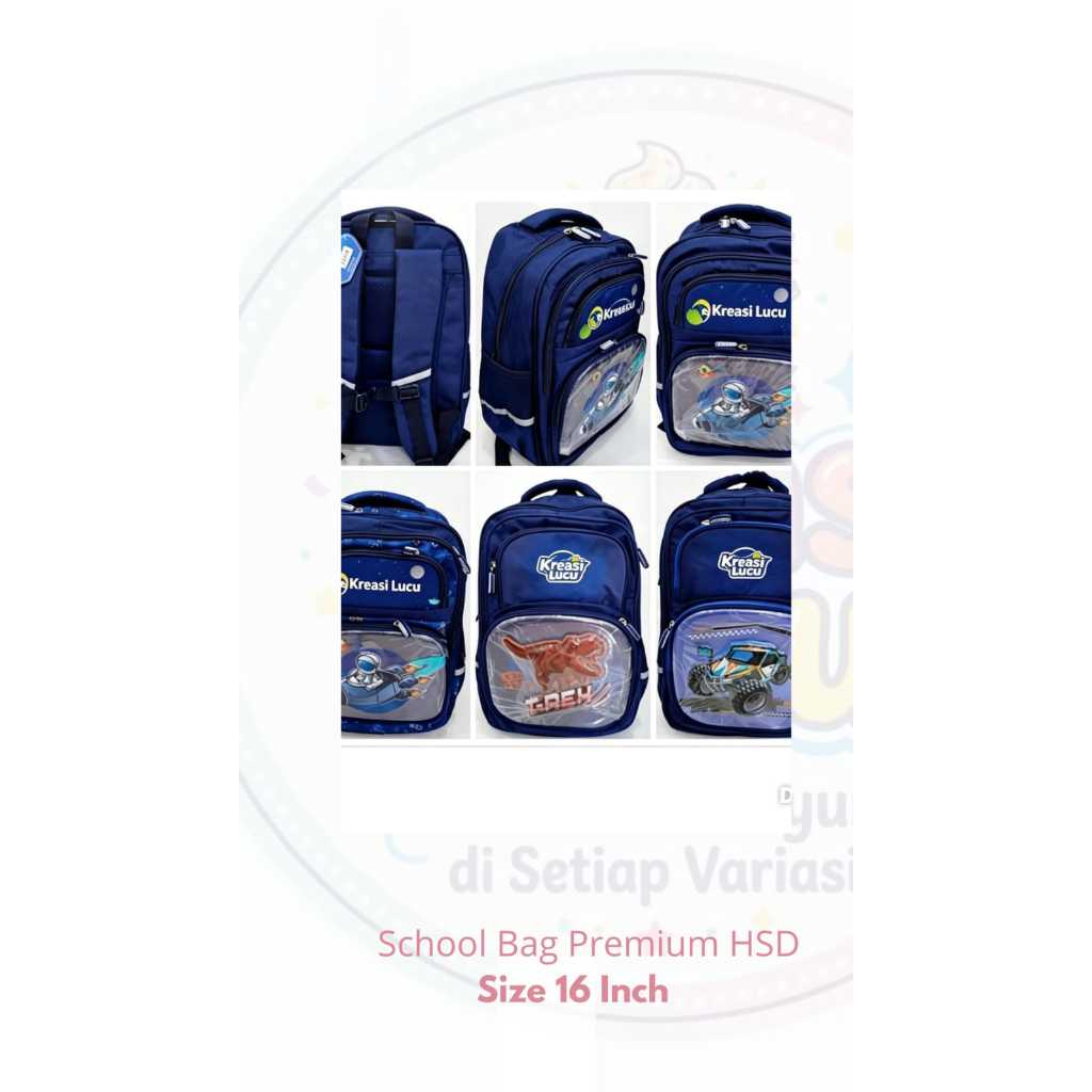 Tas ransel SD premium HSD 16 Inch / School Bag