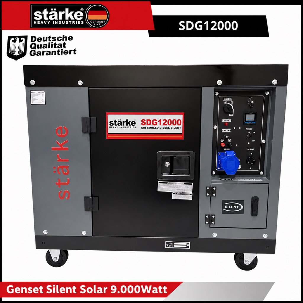 STARKE SDG 12000 Mesin Genset Listrik Solar Genset Silent Diesel Generator Genset 9.000 Watt SDG1200