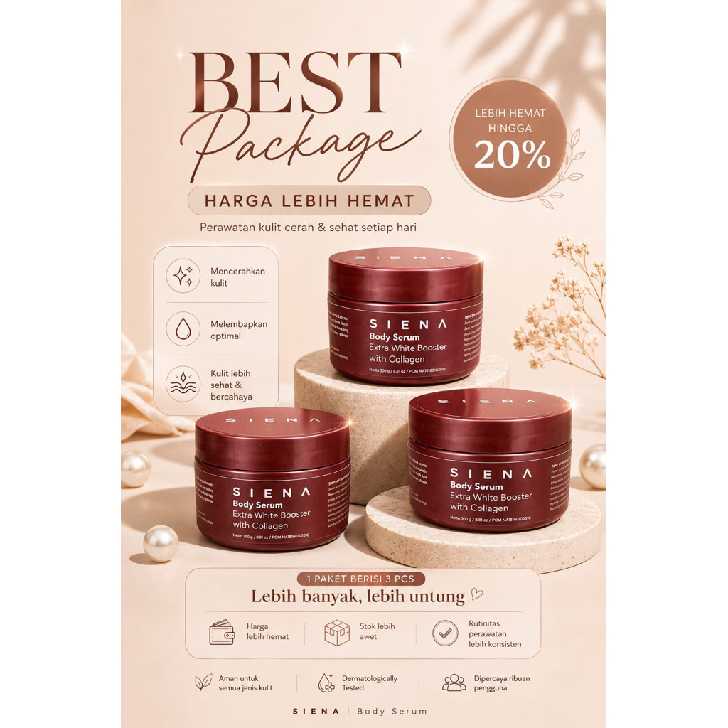 BEST PACKAGE BODY SERUM WHITENING BOOSTER AMPUH MEMUTIHKAN // LOTION WHITENING BOOSTER // BODYSERUM 