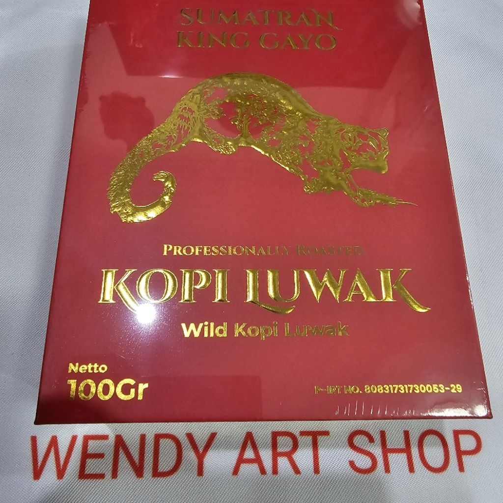 Sumatran King Gayo Kopi Luwak Netto 100 Gram (Kopi Luwak Prestige Red Edition Gift Box)