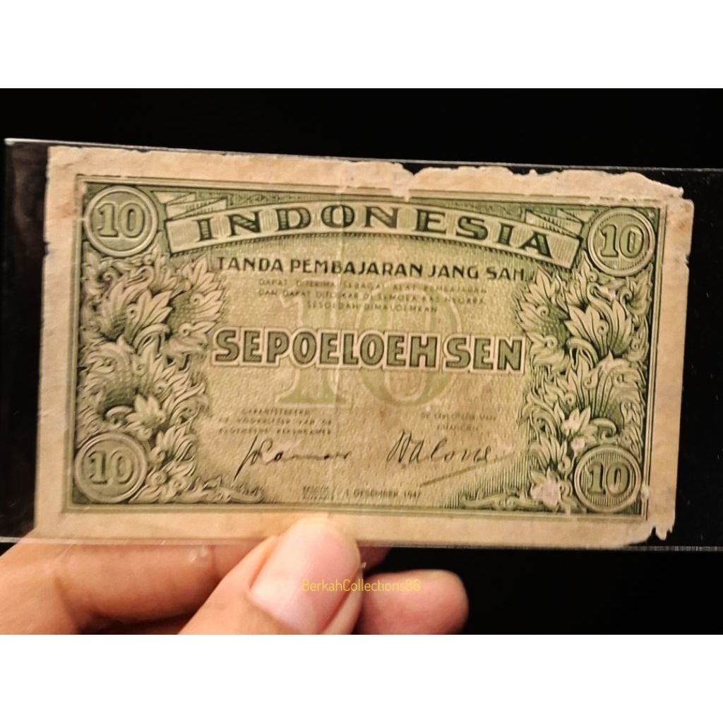 uang kuno 10 sen seei federal tahun 1947