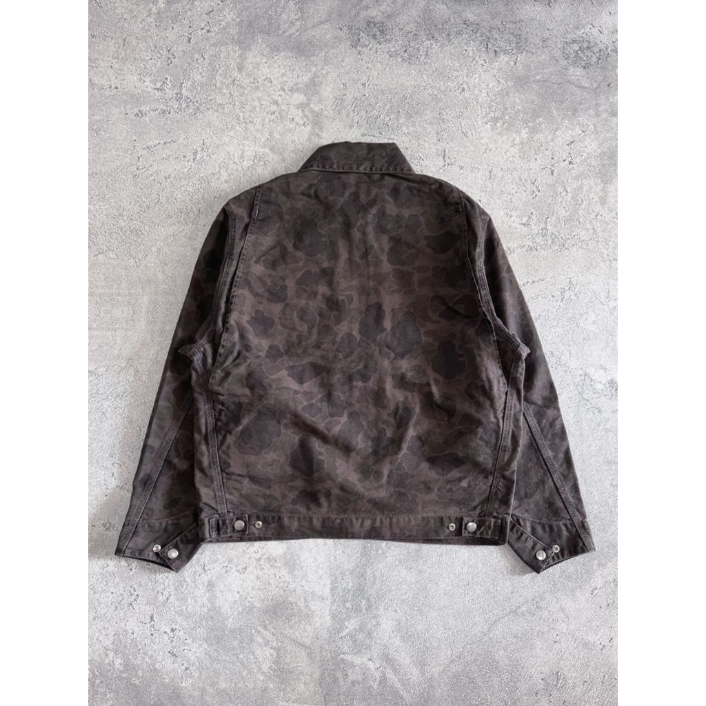 Carhartt WIP Duck Detroit Jacket Camo Duck Green / Porphyry Garment Dyed