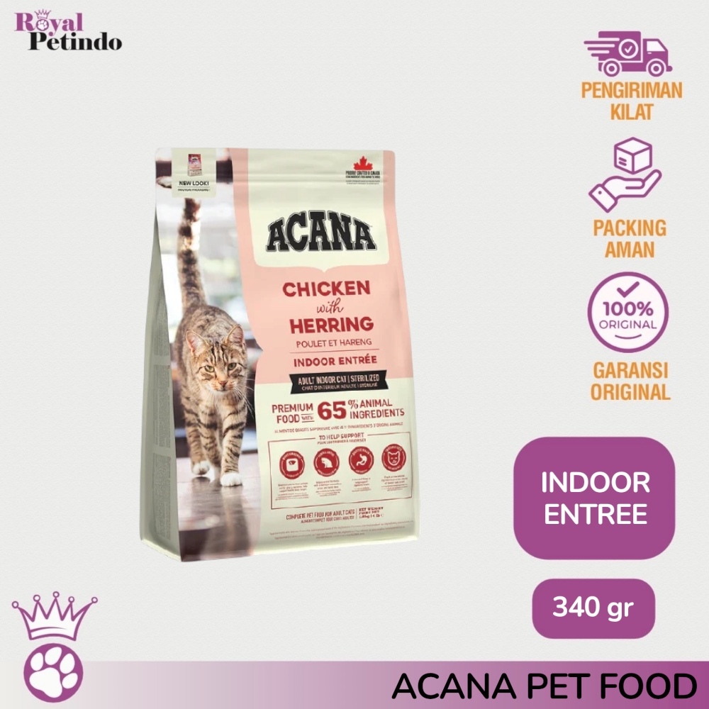 Acana Cat Indoor Entree Dry Food Makanan Kering Premium Kucing Made in Canada 340 gr