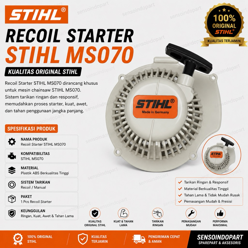 RECOIL STIHL 070 NEW STIHL ORIGINAL TARIKAN ENGKOL CHAINSAW BESAR STIHL MS 070 ORIGINAL