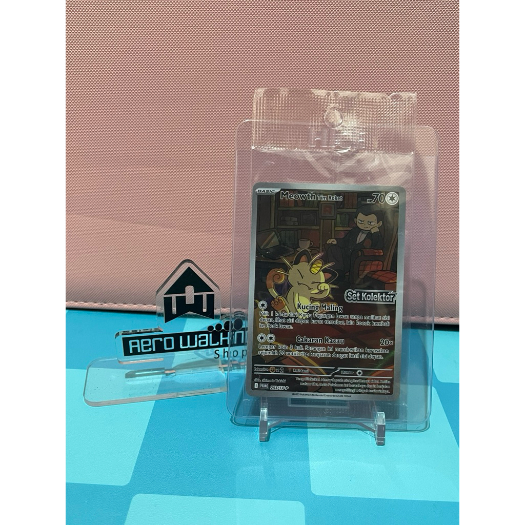 TCG POKEMON - Meowth Team Rocket 253/SV-P Promo Card SET KOLEKTOR Kehadiran Juara Card Kartu Koleksi