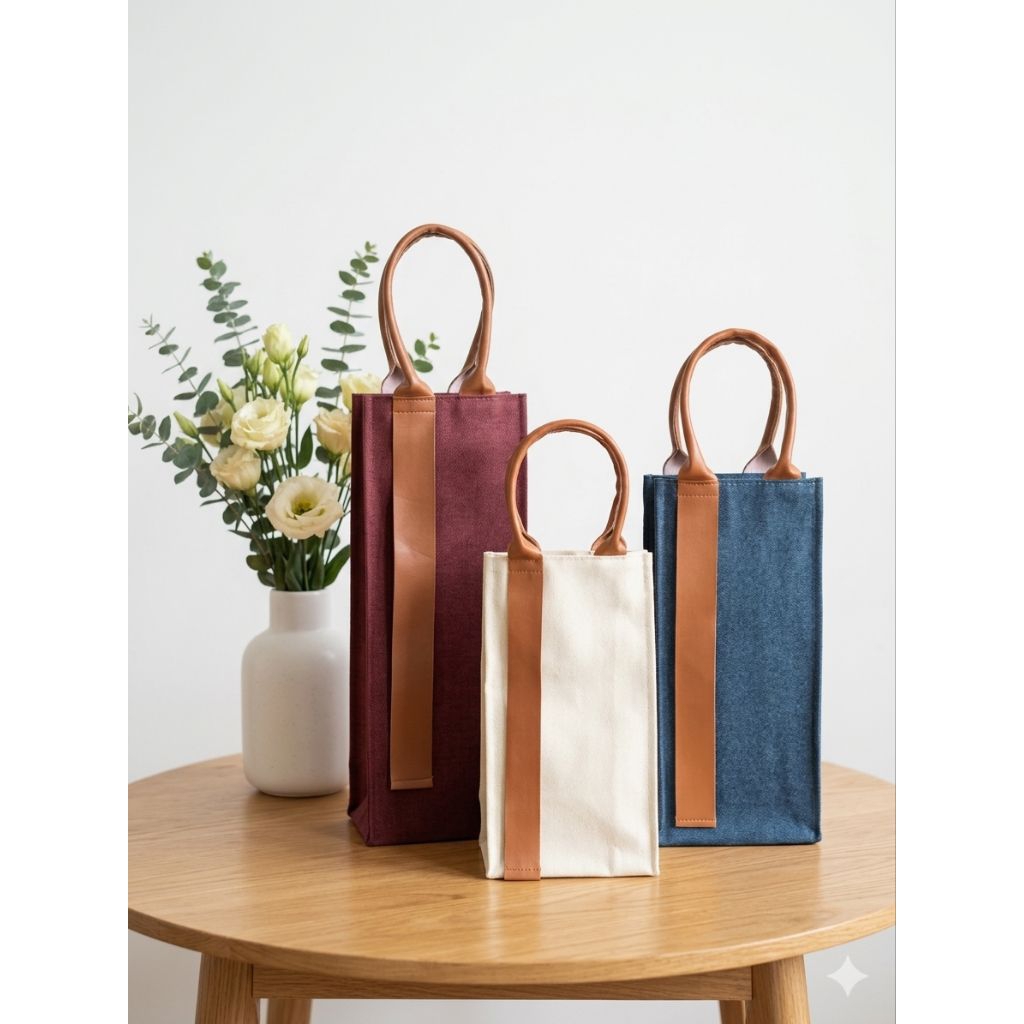 Tas Botol Souvenir Gift Bag Tas Bungkus Kado Tas Botol Untuk 1 liter Tas Import Tas Keren Tas Tentan