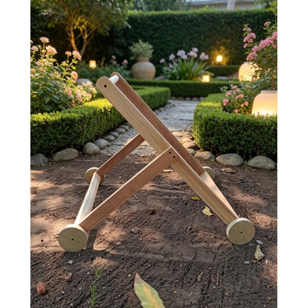 Alat Bantu Jalan Bayi Kayu Minimalis – Baby Walker Push Walker Kayu Alami – Mainan Edukasi Belajar B