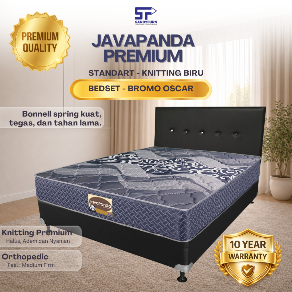 Javaland Bedset Javapanda Springbed – Kasur Springbed Murah Garansi