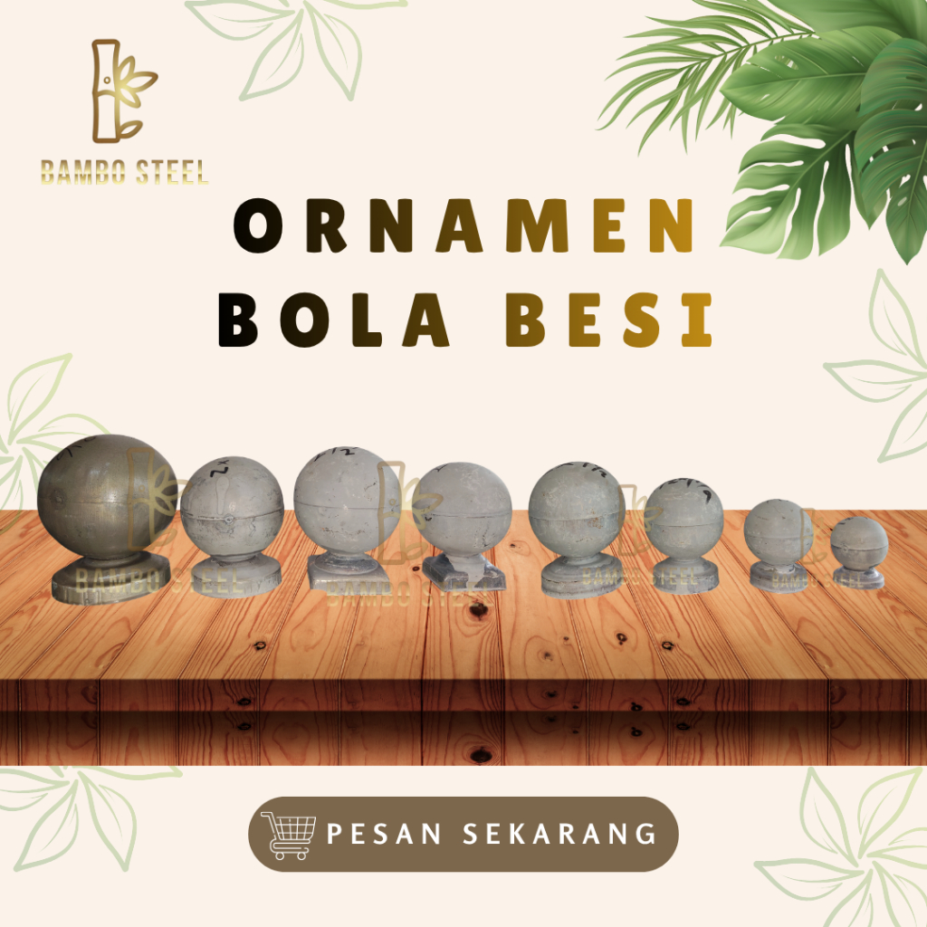 Z Mahkota Bola Pipa Bola Besi Ornamen Aksesoris Pagar Besi Tralis