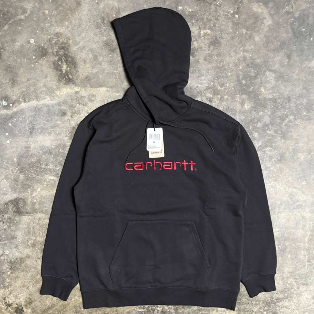 W' Hooded Hoodie Carhartt Sweatshirt Black Scarlet - Original 100%