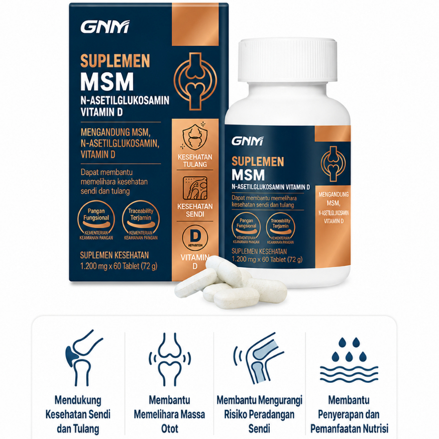GNM MSM N-Acetyl Glucosamine Vitamin D Calcium untuk Tulang Korea/ Multivitamin