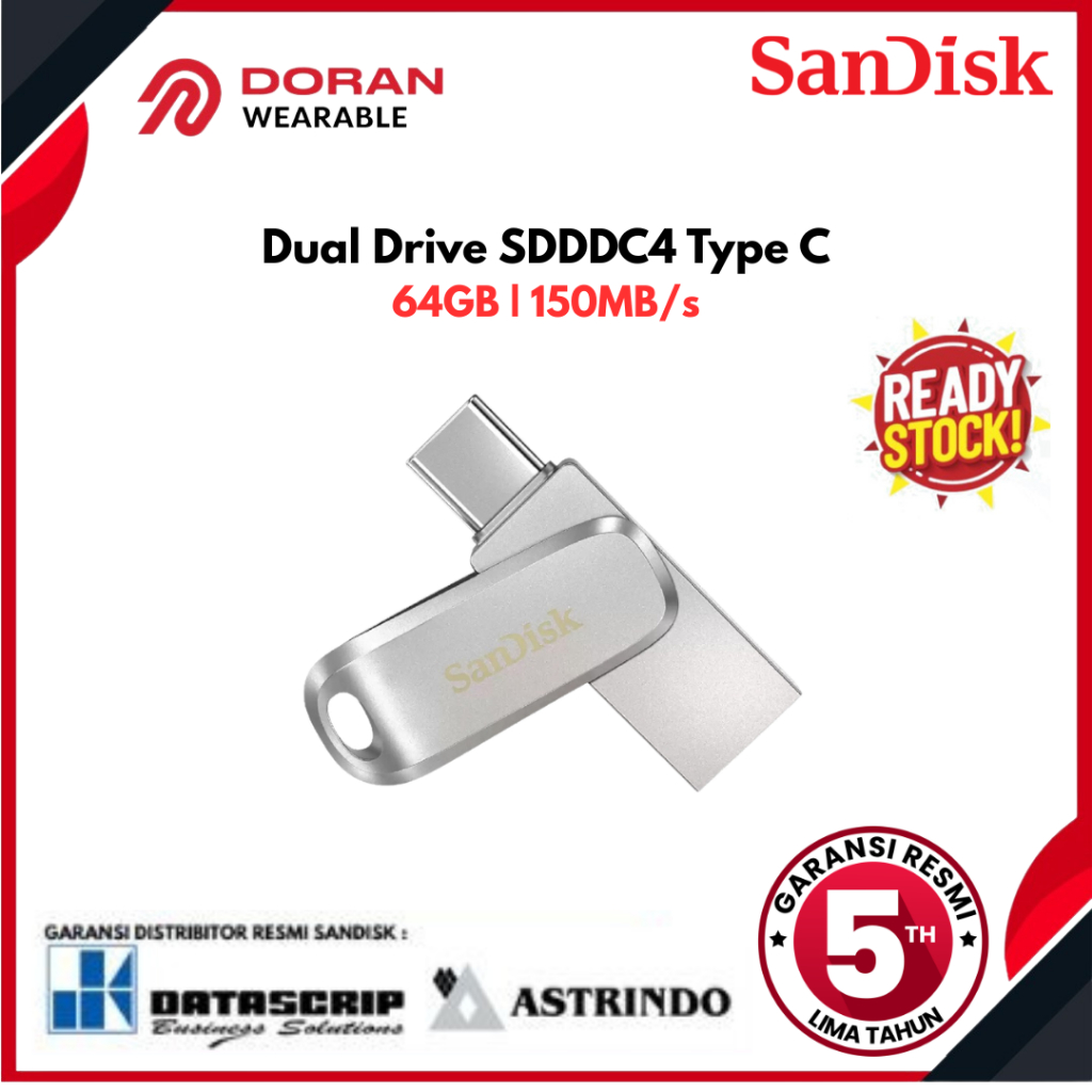 Flashdisk Sandisk Luxe Type C SDDDC4 64 GB - Original - Garansi Resmi