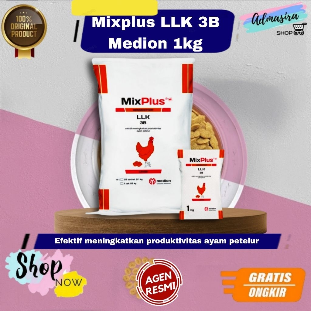 Mix Plus LLK 3B 1kg Medion Premiks Premix meningkatkan produksi telur 1 kg LLK3B