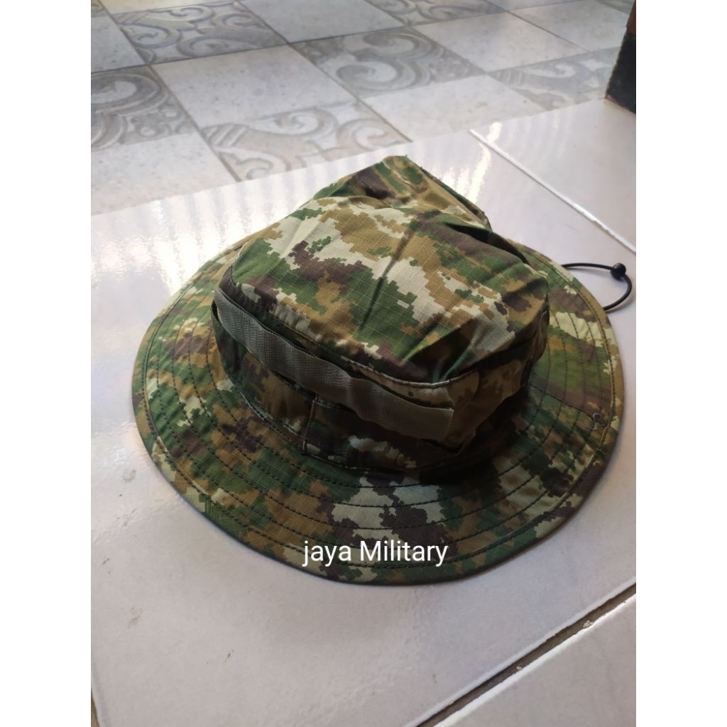 Topi Rimba TNI Topi Loreng Kostrad TNI Asli Jatah