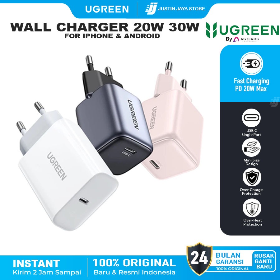 UGREEN Charger iPhone MFi PD Type-C to Lightning Fast Charging 20W Garansi Resmi Ugreen Indonesia