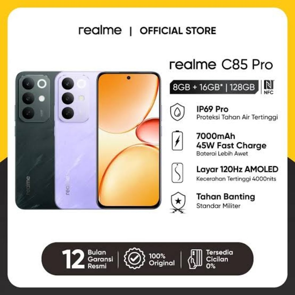 HP REALME C85 PRO 5G 8/128GB | 8/256GB GARANSI RESMI