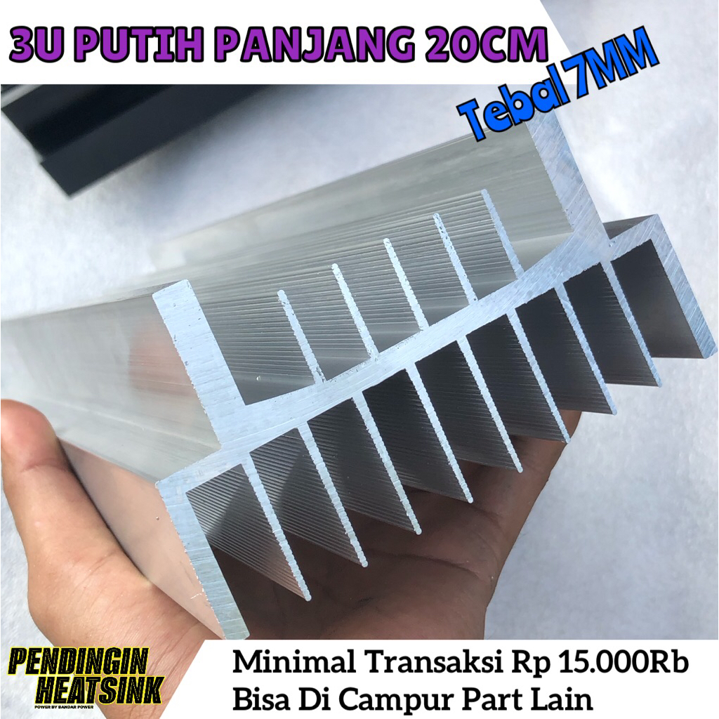 HEATSINK / PENDINGIN 3U 20CM TEBAL 7MM