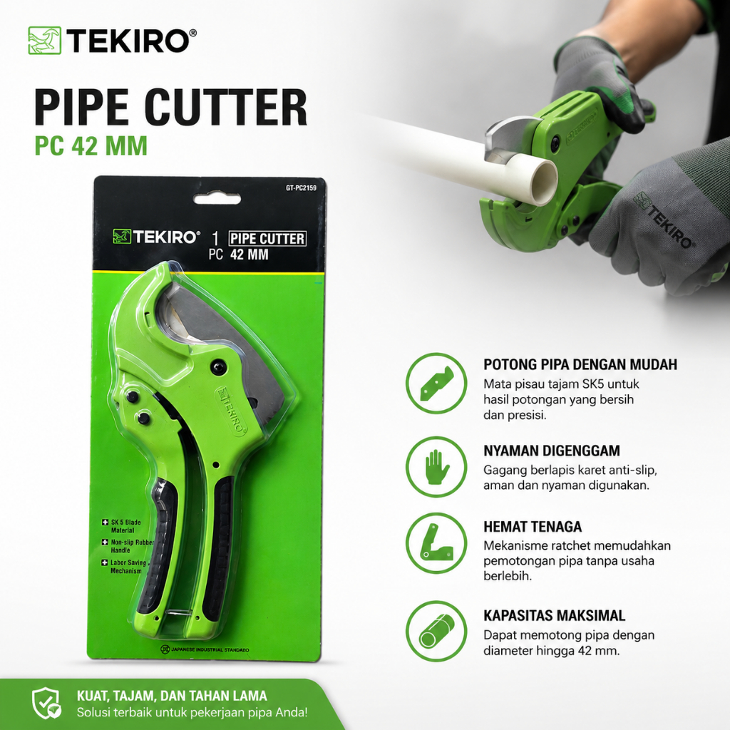 Tekiro Gunting Pipa PVC 42mm Pipe Cutter Gunting Pemotong Pipa