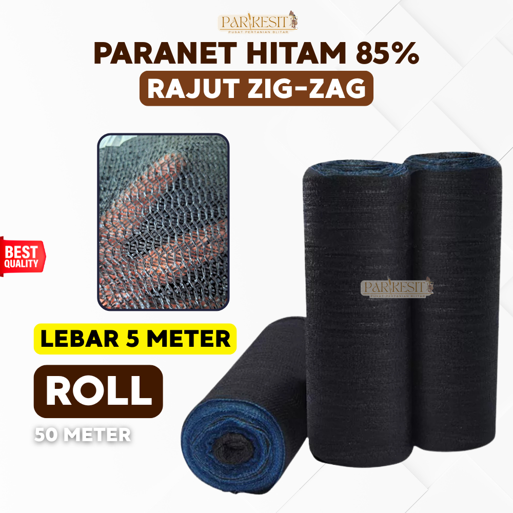 Jaring Peneduh Paranet 85% Zig-Zag Lebar 5 Meter x 1 Roll 50 Meter