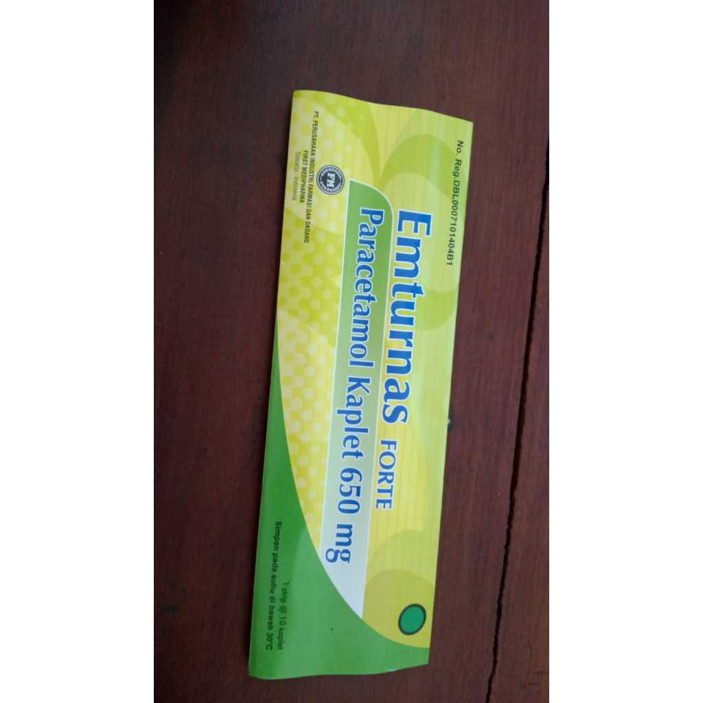EMTURNAS FORTE PARACETAMOL 650MG