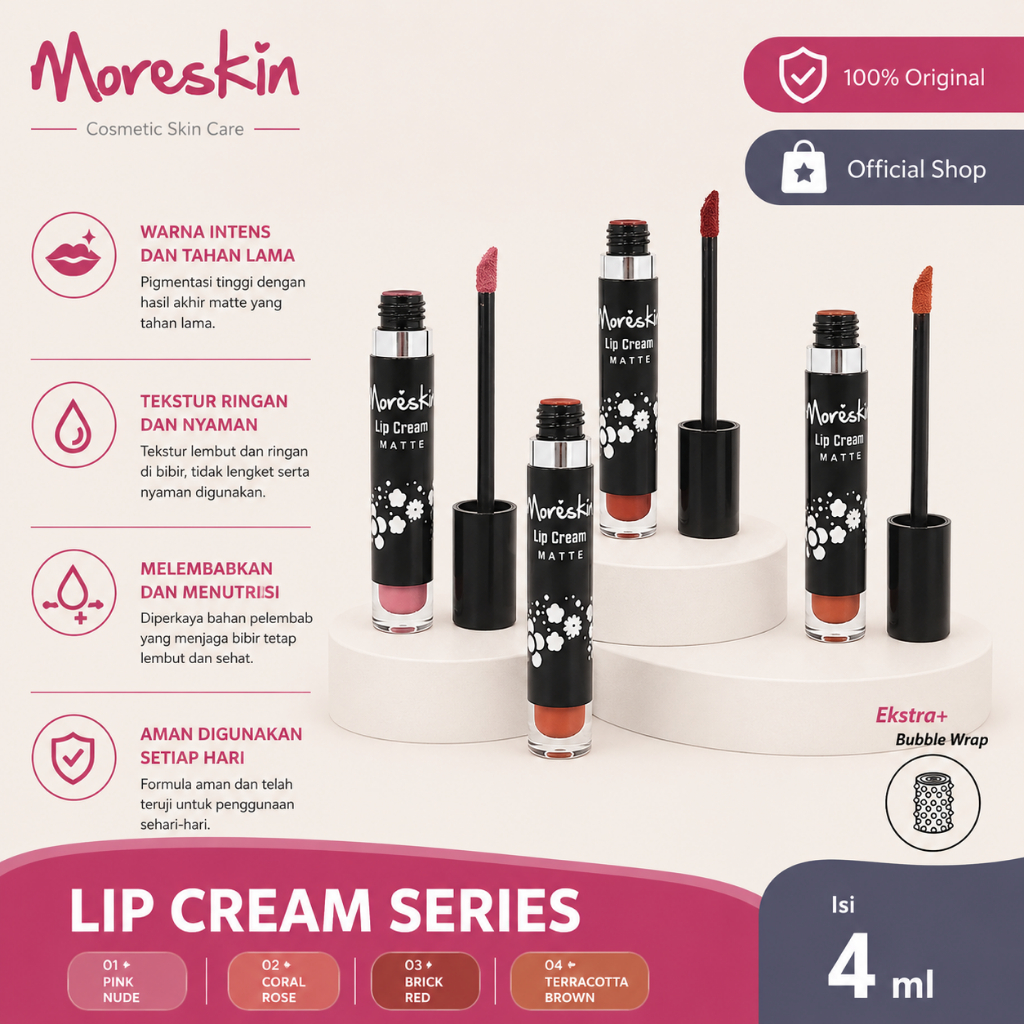 MORESKIN Lip Cream Matte Series