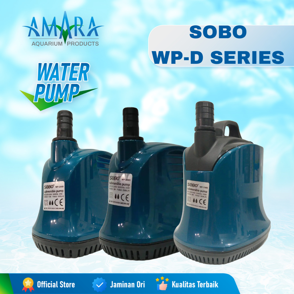 SOBO Akuarium Submersible Pump WP-200D / Pompa Celup Pendingin Udara WP-300D / Pompa Hidroponik Akua