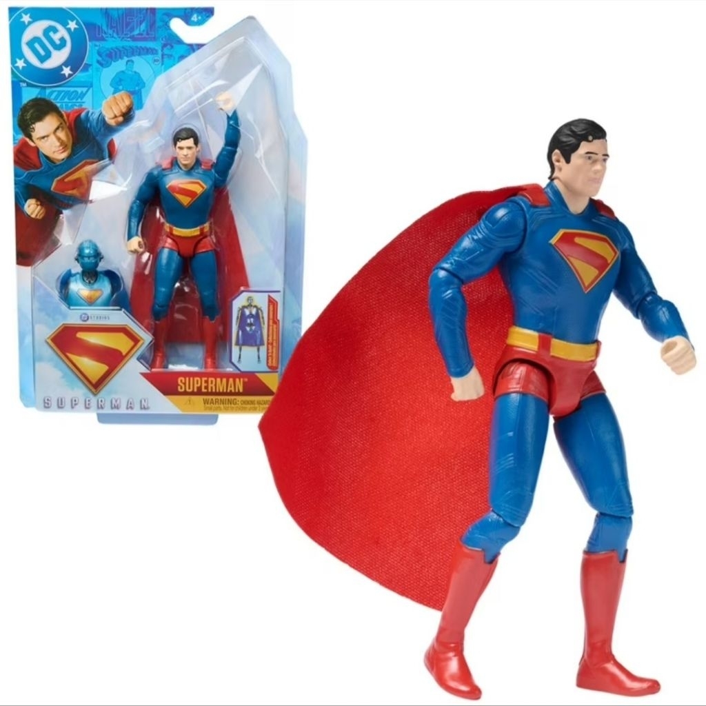 DC COMICS STUDIOS SUPERMAN 6INCH ACTION FIGURE SUPERMAN MAINAN KOLEKSI DC SUPERMAN ORIGINAL