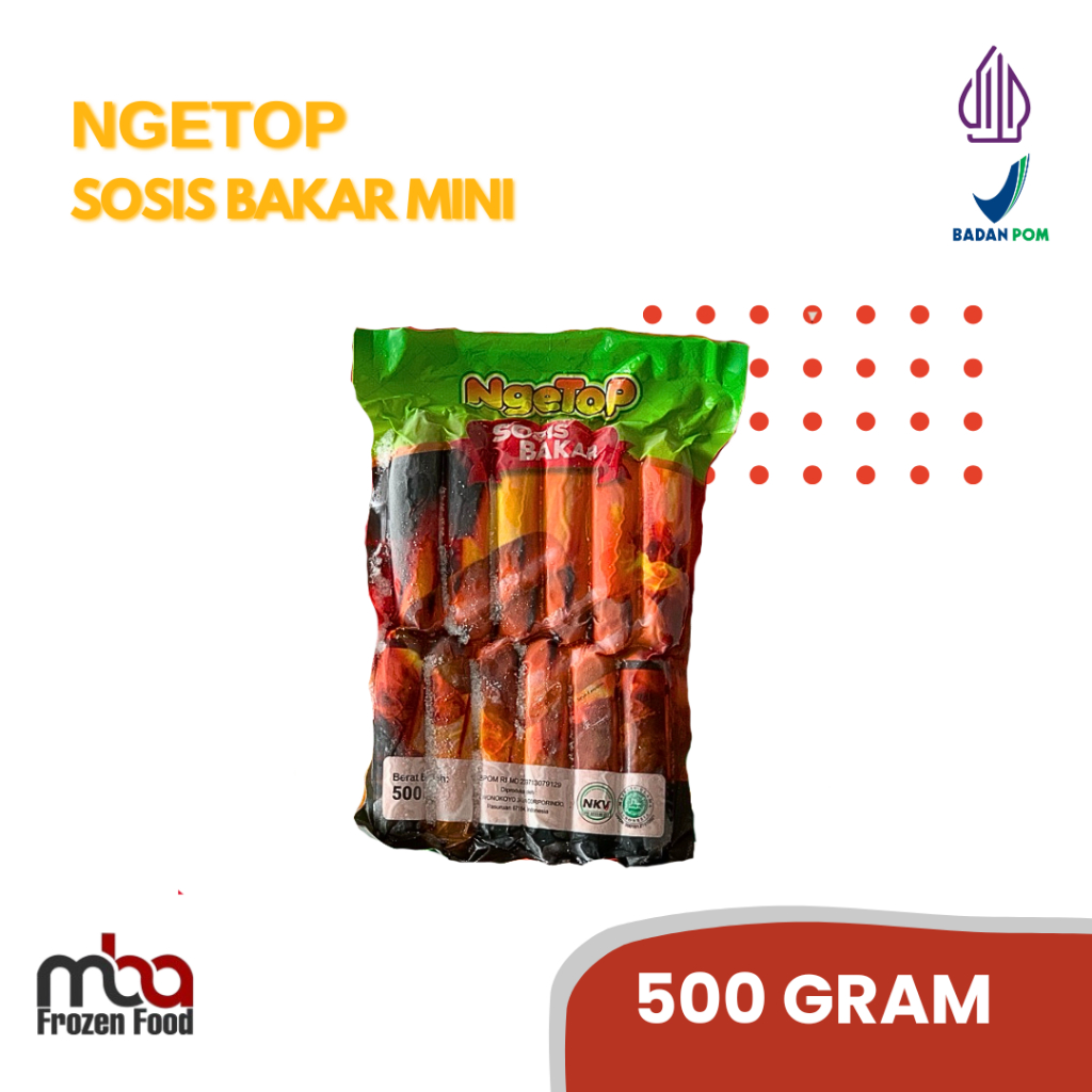 NGETOP Sosis Bakar Mini 500 Gram /Sosisayam /Sosis /Daging /Kornet /Sate /Snack /Camilan /Dagingayam