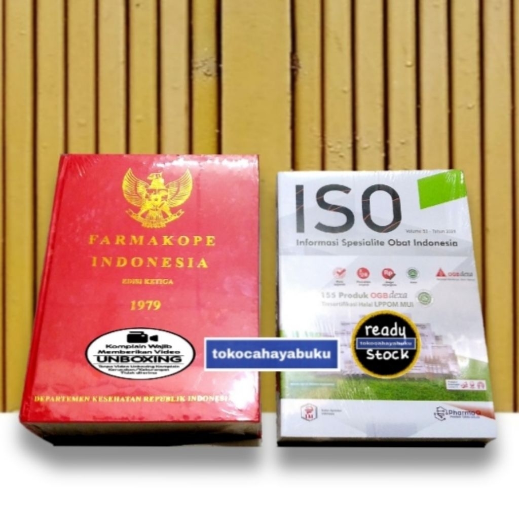 PAKET 2 BUKU FARMASI : FI 3 ( FARMAKOPE Ed. 3 ) dan ISO