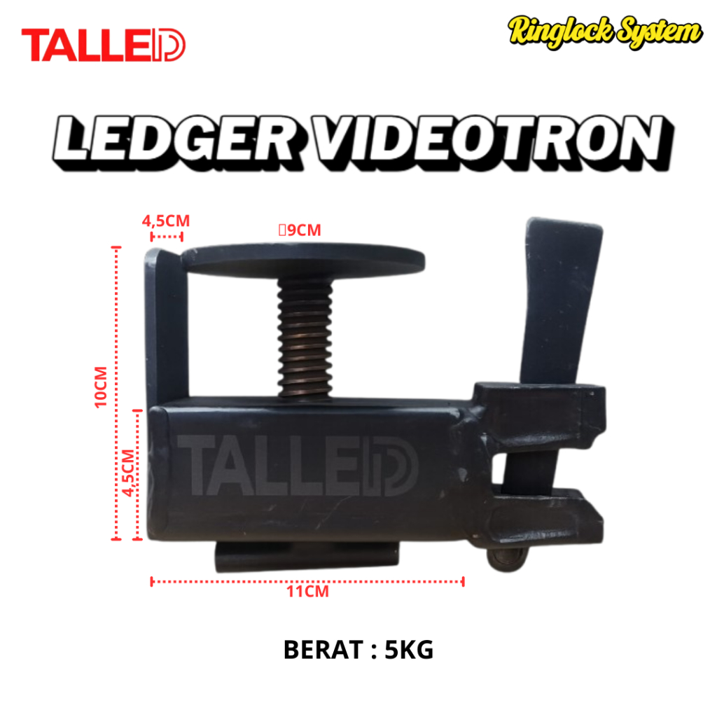 ADJUSTABLE SCREEN HOLDER LED VIDEOTRON - RINGLOCK SYSTEM TALLED - LEDGER VIDEOTRON