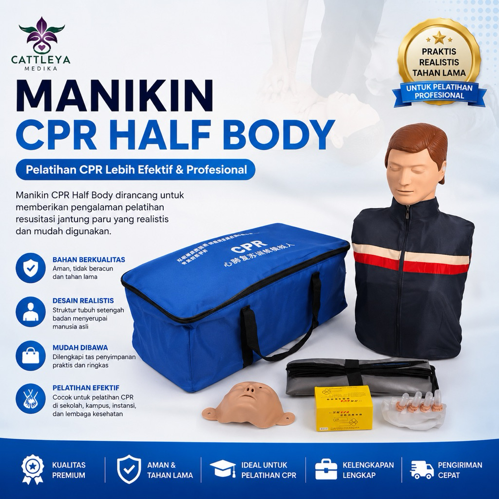 Phantom Manikin Advanced CPR Half Body CPR100 / Alat Peraga Manekin Pelatihan RJP Setengah Badan