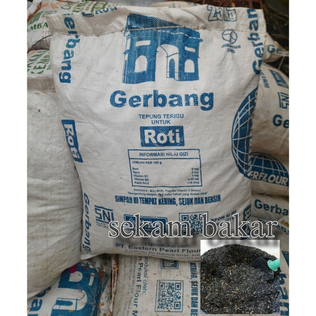 sekam bakar / sekam bakar media tanam / sekam arang media tanam / sekam bakar 1 karung