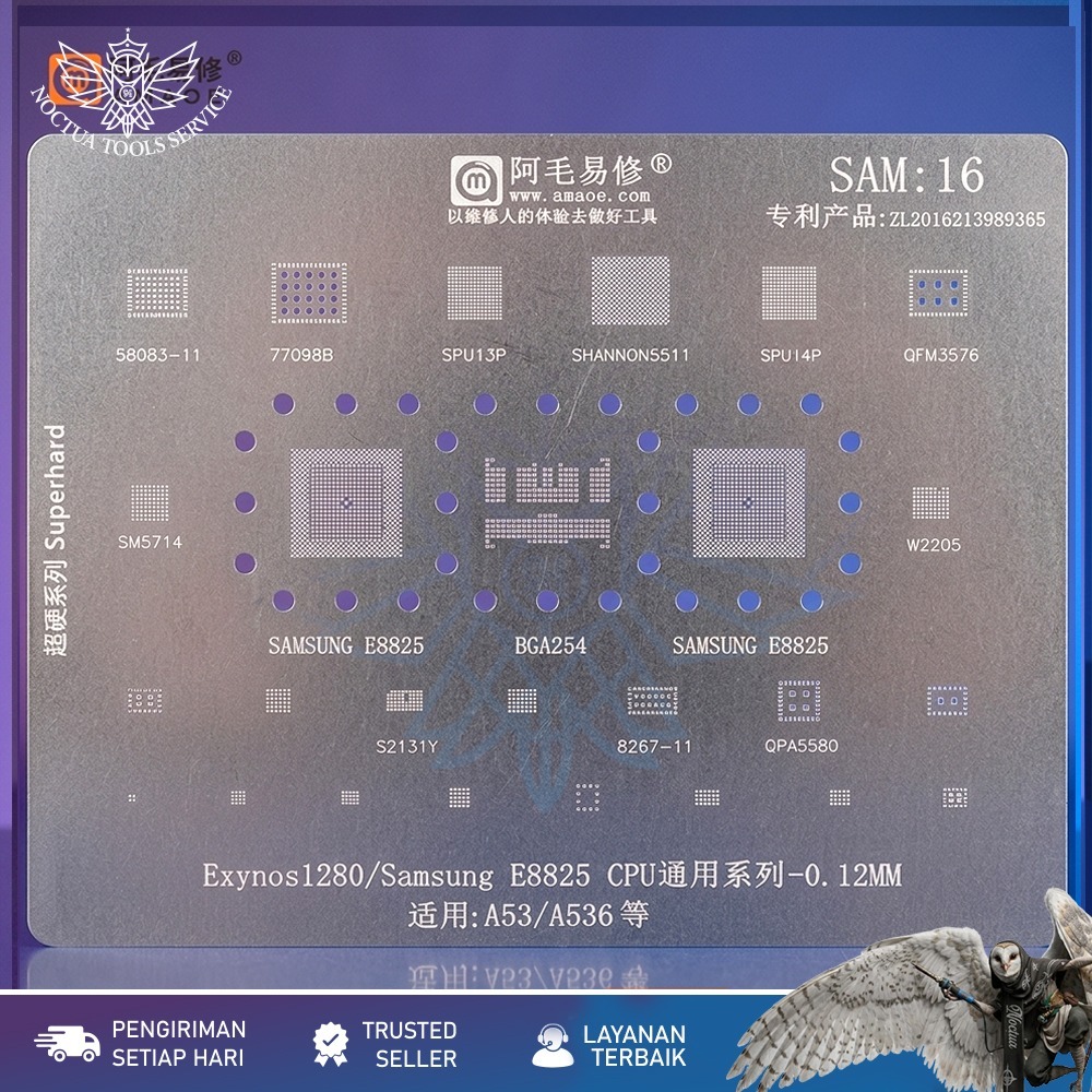 Plat Cetakan IC Amaoe Sam:16 Original / Cetakan IC Amaoe Sam 16 Samsung E8825 / Samsung A53 / Samsun