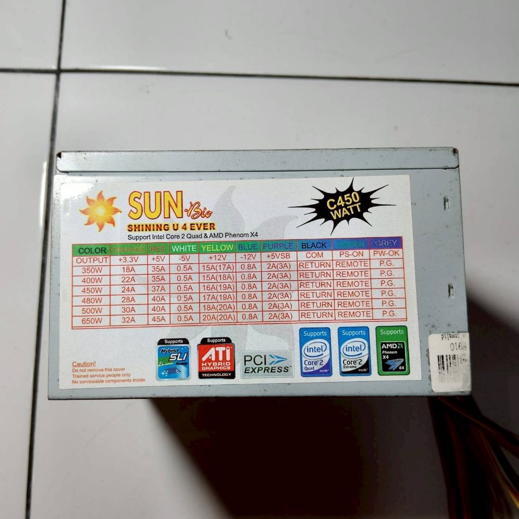 Power Supply PC SUN 450W Second Normal