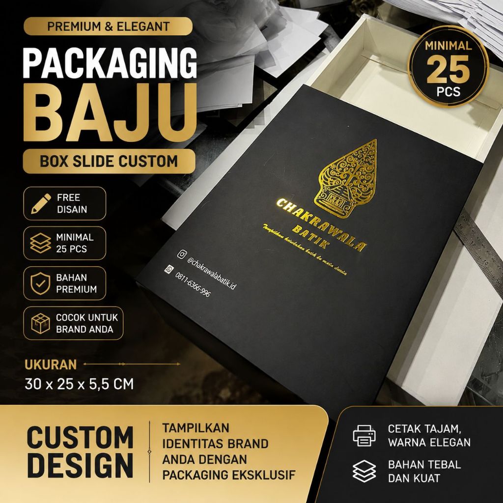 Box sleading / kardus baju / Box sliding custome / packaging Baju