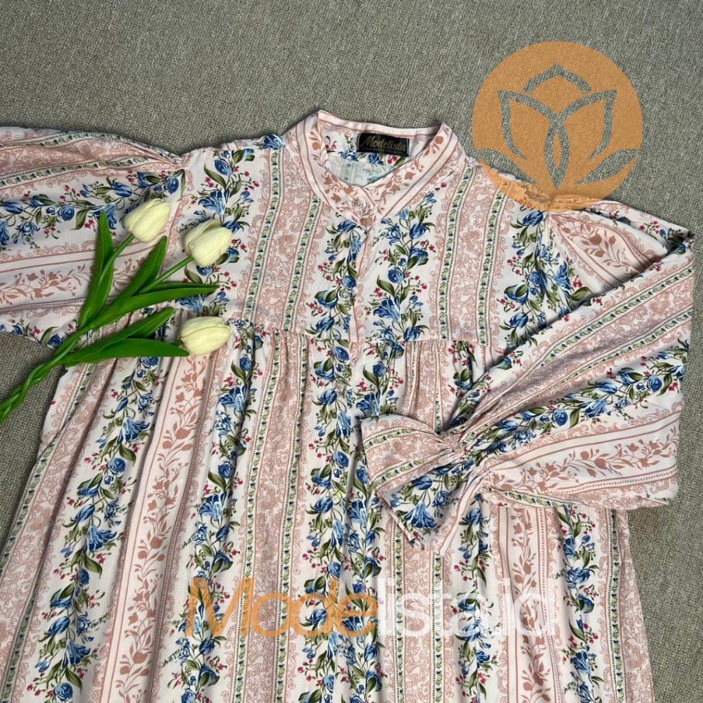 Kaleela Gamis Jumbo Bahan Rayon Kancing Depan Busui LD 130 by Modelista ID