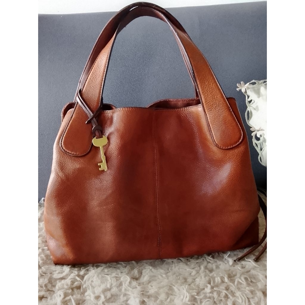 Preloved Fos-siL Maya Satchel Brown
