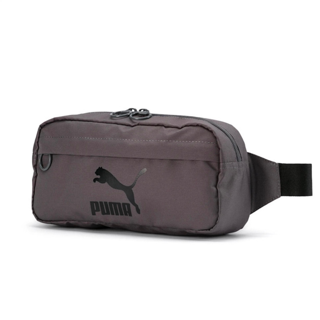 (100% ORIGINAL) Puma Originals Bum Bag Castlerock Grey Black Gray Waist Bag Hip Pack Bumbag Waistpac