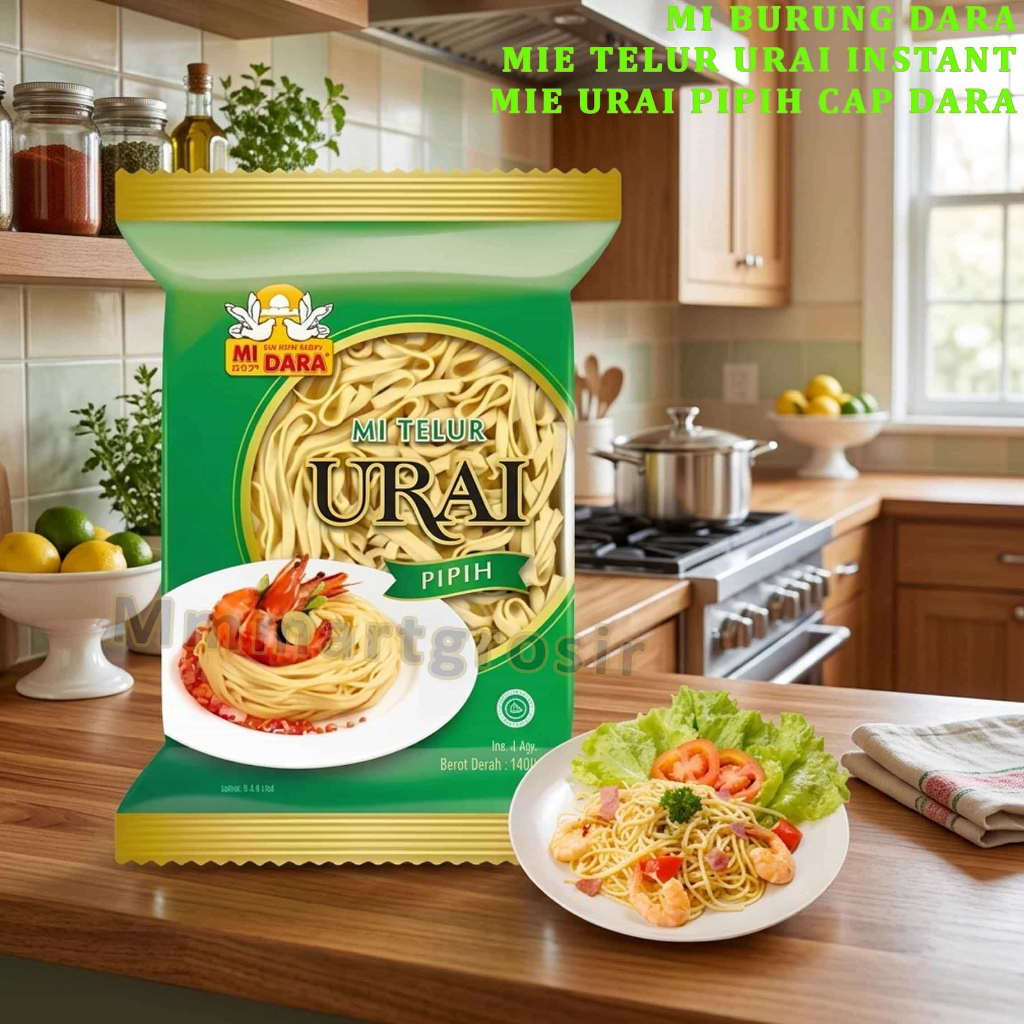 Mi Burung Cap Dara / Mie Urai Pipih Instant / Mie Urai Pipih Cap Dara / 140gr