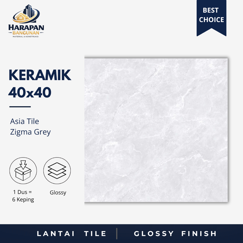 Keramik Lantai Marble 40x40 Abu Abu Asia Tile Zigma Grey Keramik Glossy Abu Abu 40 x 40