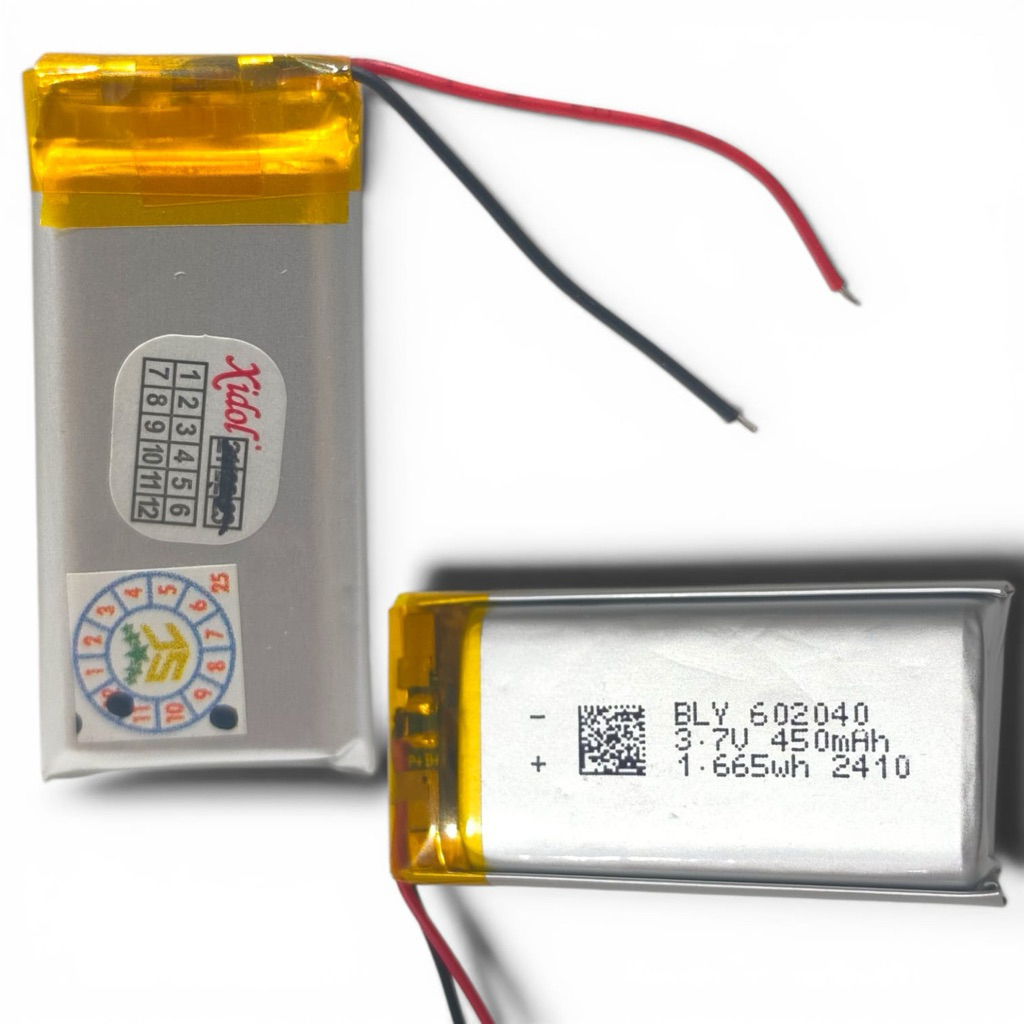 Baterai Polimer Li Ion Battery Lithium 602040 3.7V 450MAh dengan Pcb untuk Produk Elektronik