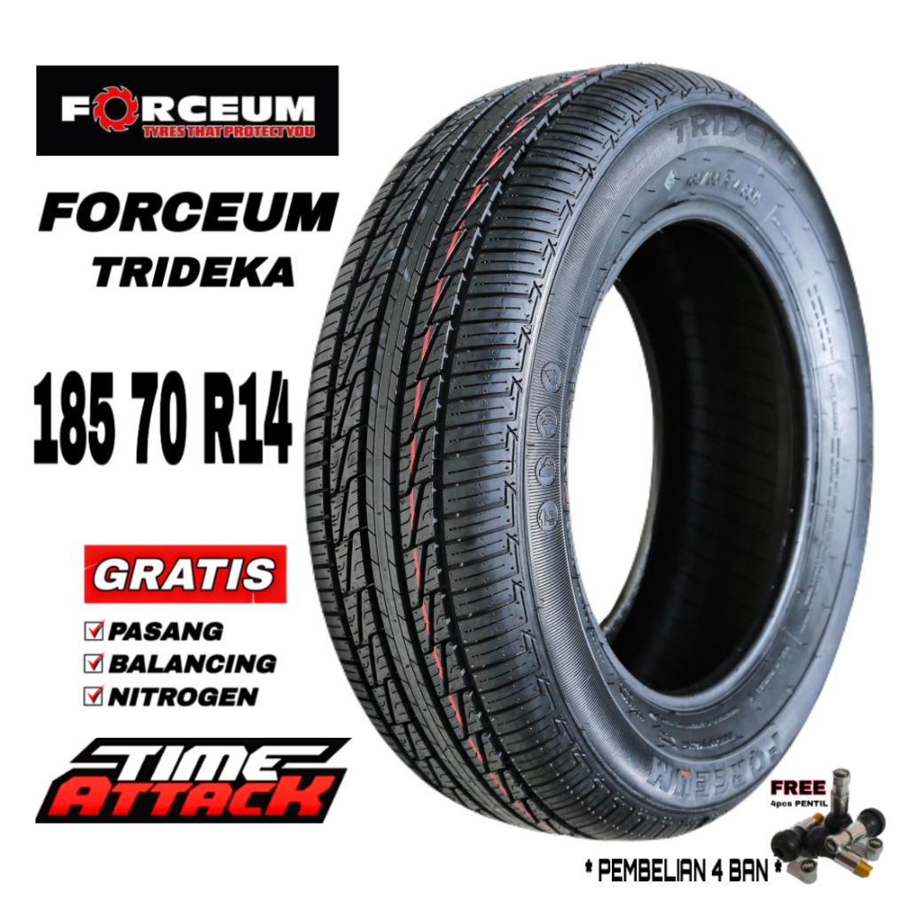 BAN MOBIL RING 14 MERK FORCEUM TRIDEKA 185 70 R14 BAN TUBELESS STANDAR XENIA AVANZA