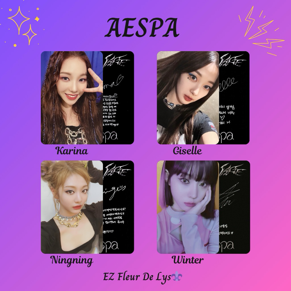 AESPA savage photocard replika pc unofficial KARINA GISELLE NINGNING WINTER