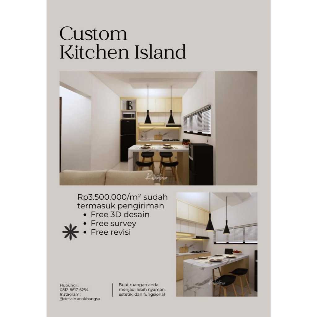 Custom Kitchen Island Minimalist
