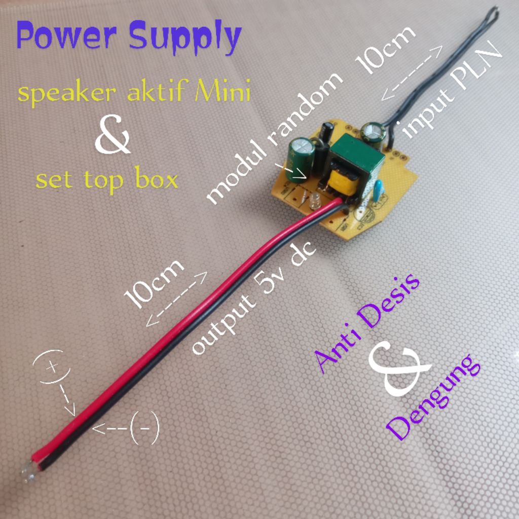 modul power supply 5v 2.5A for set top box & speaker aktif,musik box karaoke,bluetooth.