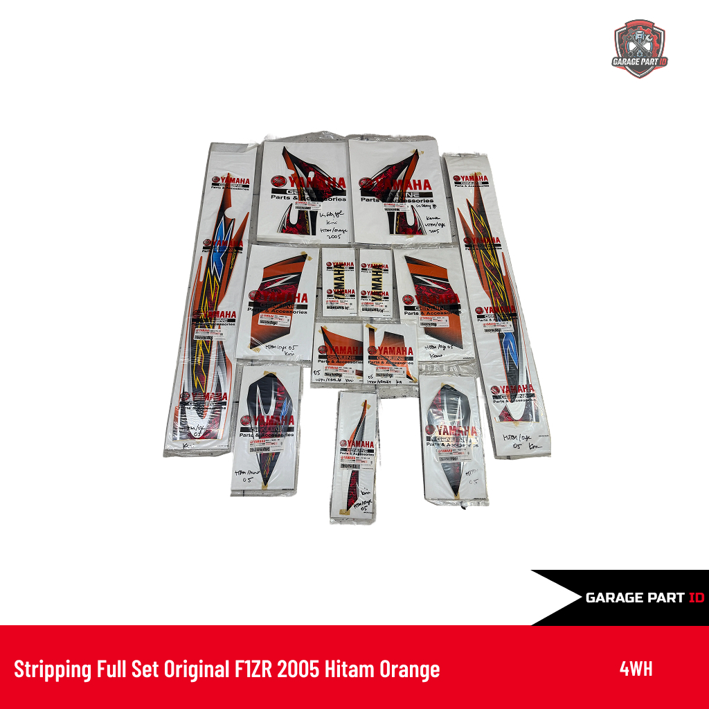Stripping Full Set Original F1ZR 2005 Hitam Orange