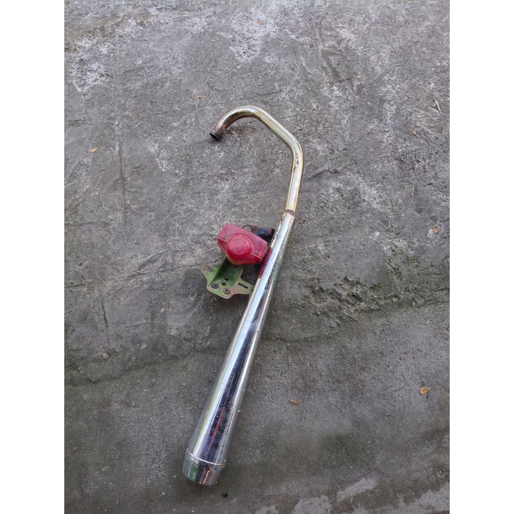 KNALPOT STANDART GL100/GL125 ORIGINAL COPOTAN SIAP PAKAI