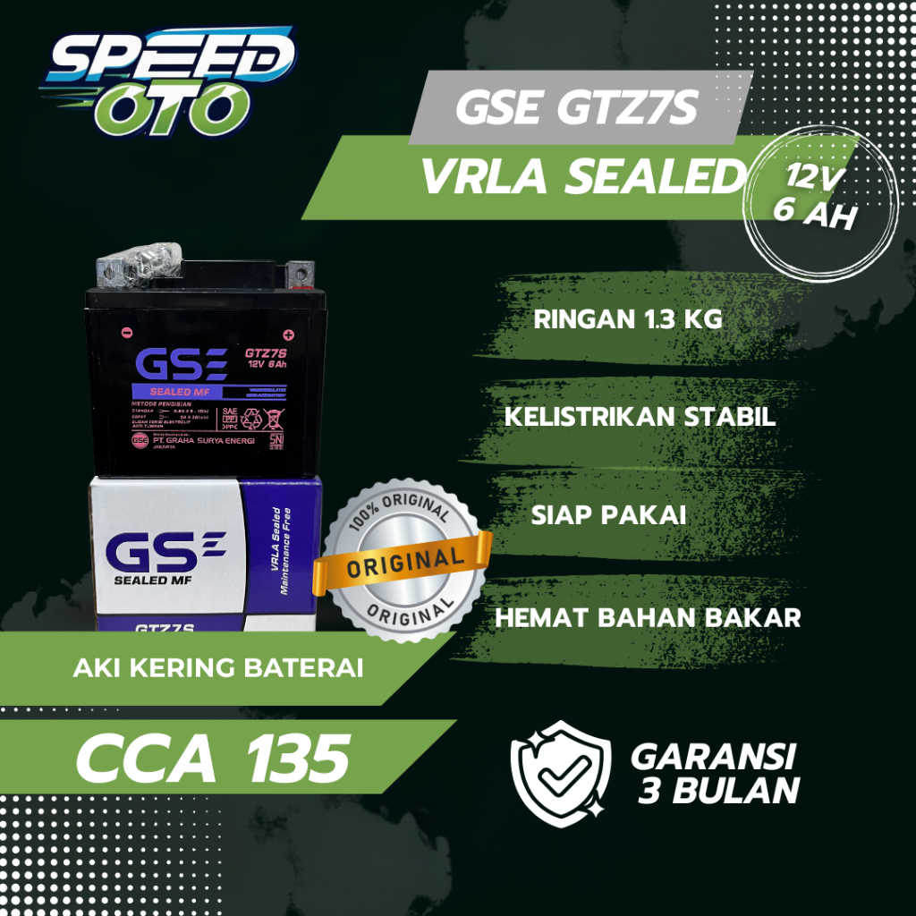 Aki Motor Kering MF GSE GTZ7S HONDA CB150R CB 150R