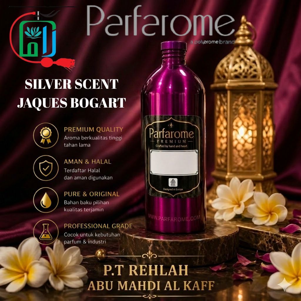 SLVER 5CENT JACQUE5 B0GART  BY PARFAROME ( PREMIUM ) BIBIT PARFUME MURNI KEMASAN SEGEL 1KG