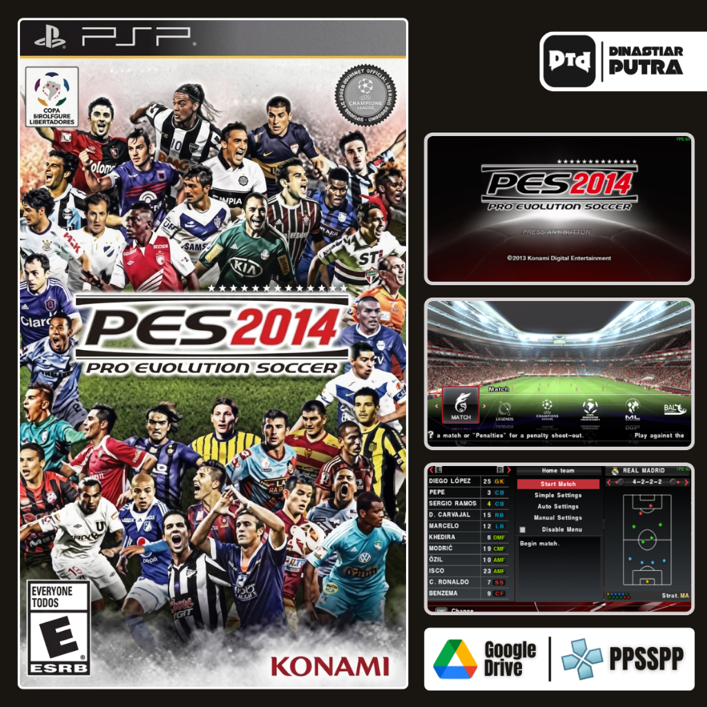 Game PSP PES 2014 - Format ISO Siap Main (Google Drive)